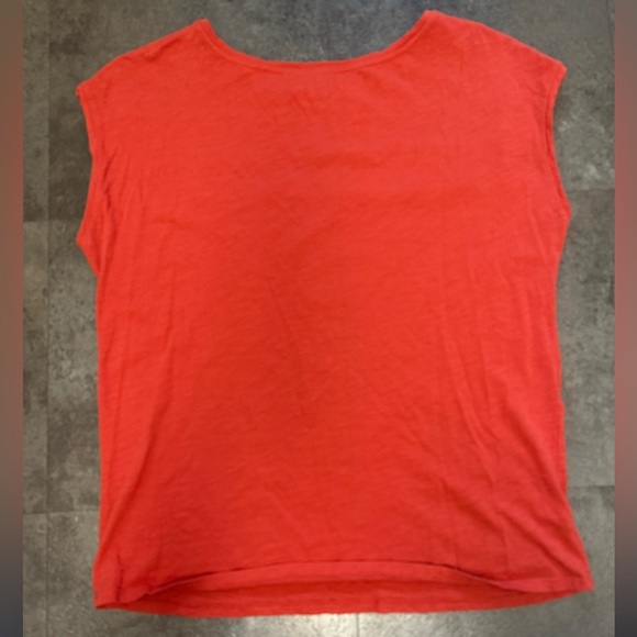 LOFT so soft Orange Red Embellished Blouse - Picture 3 of 5